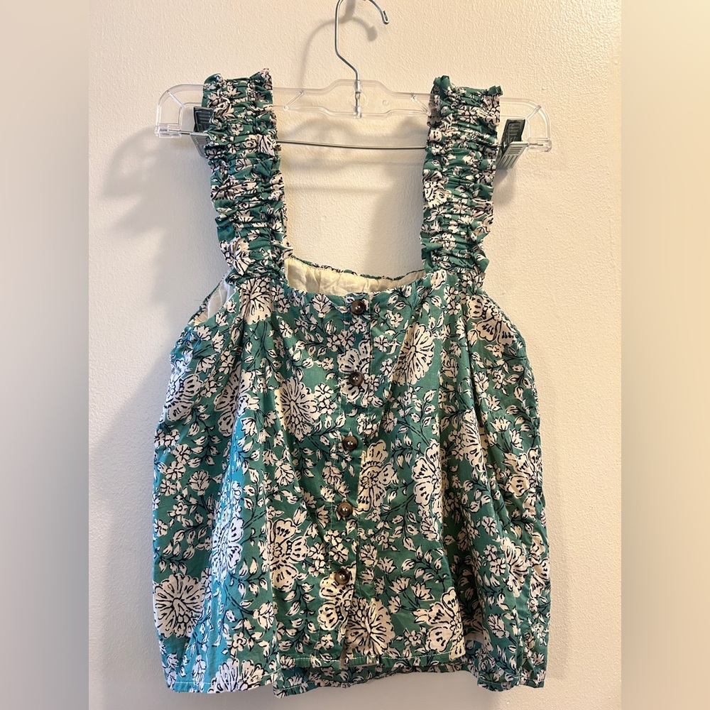 Evereve Floral button down top